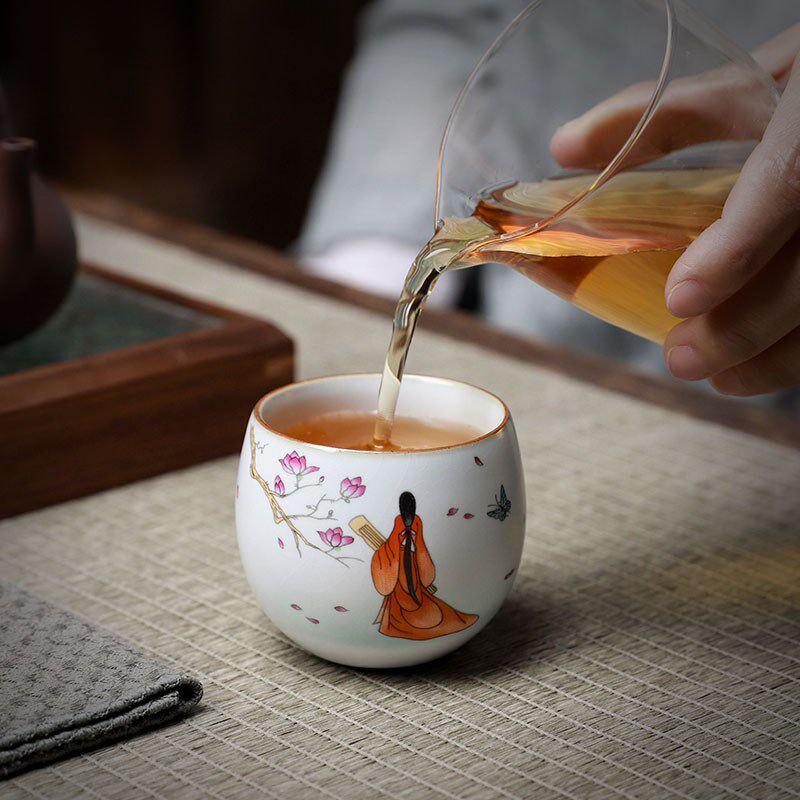 送给丨那个她 女神个人专用茶杯主人单杯 女士陶瓷喝茶功夫品茗杯