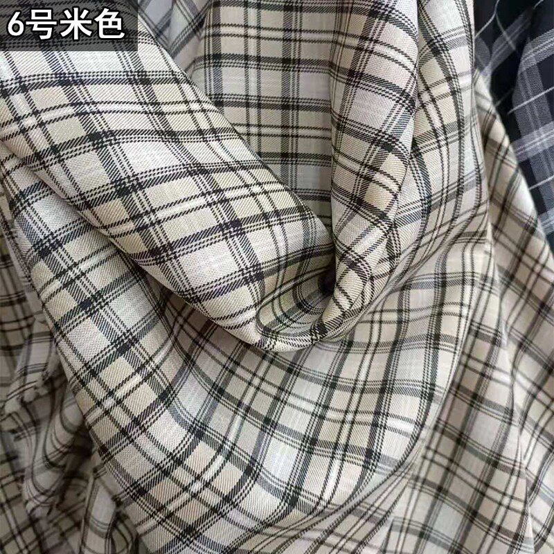 春夏高档弹力TR英伦风格子布料西装裤子连衣裙马面裙时装面料手工 - 实物图