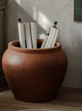 种树大盆特大栽树盆复古民俗翁罐手工陶罐酒店园林景观栽树盆