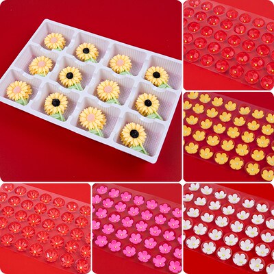 蛋糕巧克力装饰小花烘焙成品翻糖小花朵梅花樱花插件玫瑰花摆件