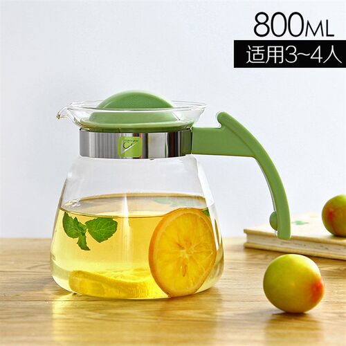 奇高玻璃花茶壶煮茶壶带过滤泡茶壶冷水壶罗汉果扎壶柠檬壶扎壶