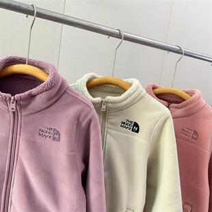 牛哆哆2024冬装新款女童摇粒绒立领保暖外套内搭校服神器53902
