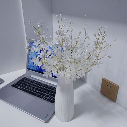 新款幸福紫荆花瓣珠子串珠diy手工制作满天星花束材料珍珠散珠