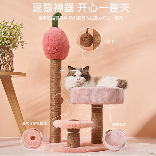 猫爬架猫架猫窝猫树一体猫爬架子小型猫咪用品猫塔猫抓柱四季通用