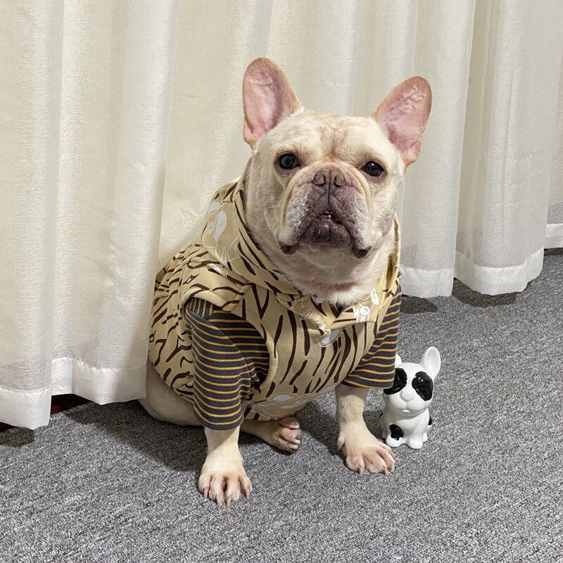 法斗衣服秋冬季卫衣连帽宠物狗狗加绒背心胖狗巴哥斗牛犬加厚马甲