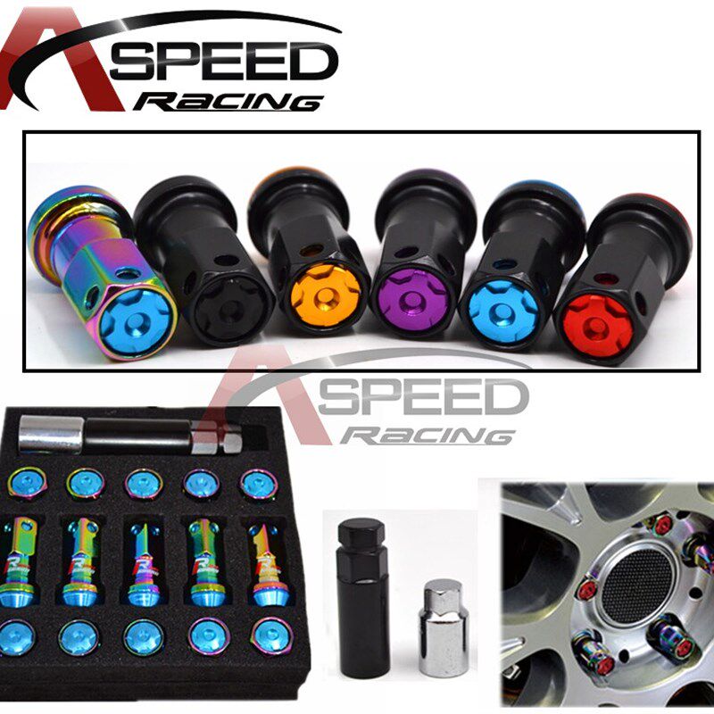 Racing R40款汽车改装通用轮毂螺丝帽 轮胎防盗螺丝 改装轮毂螺丝