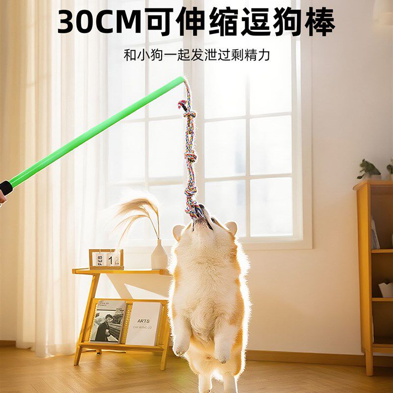 狗狗拔河绳结玩具磨牙洁齿咬咬绳小狗消耗精力解闷逗狗棒宠物用品