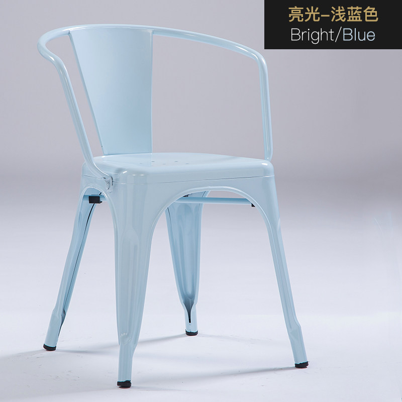 复古铁椅北欧金属餐椅扶手户外椅子创意美式网红凳咖啡铁艺靠背椅