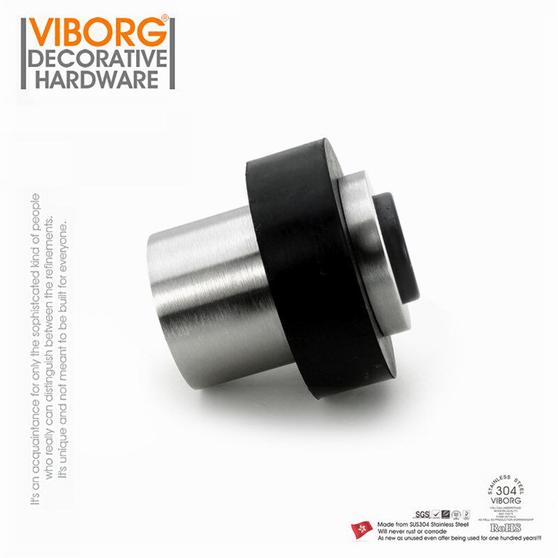 VIBORG 304不锈钢浴室门顶挡块木门门档橡胶门阻玻璃门碰玄关门