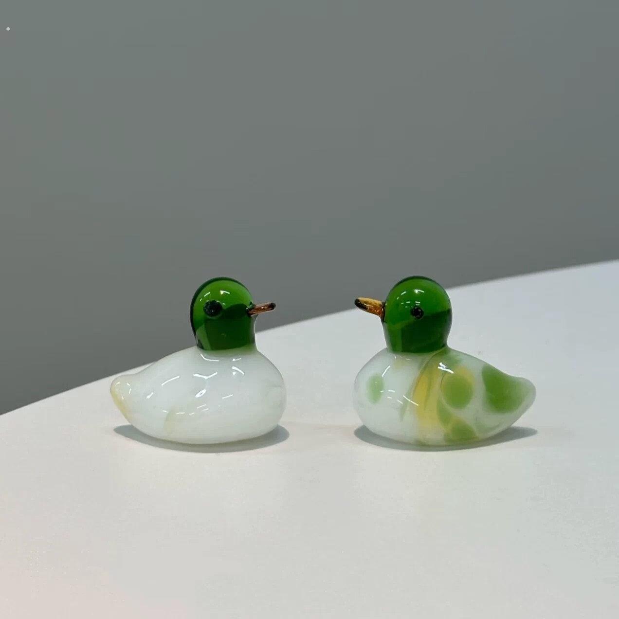 淄博琉璃工艺品摆件博山手工玻璃制品鸳鸯小鸭子礼物桌面装饰礼品