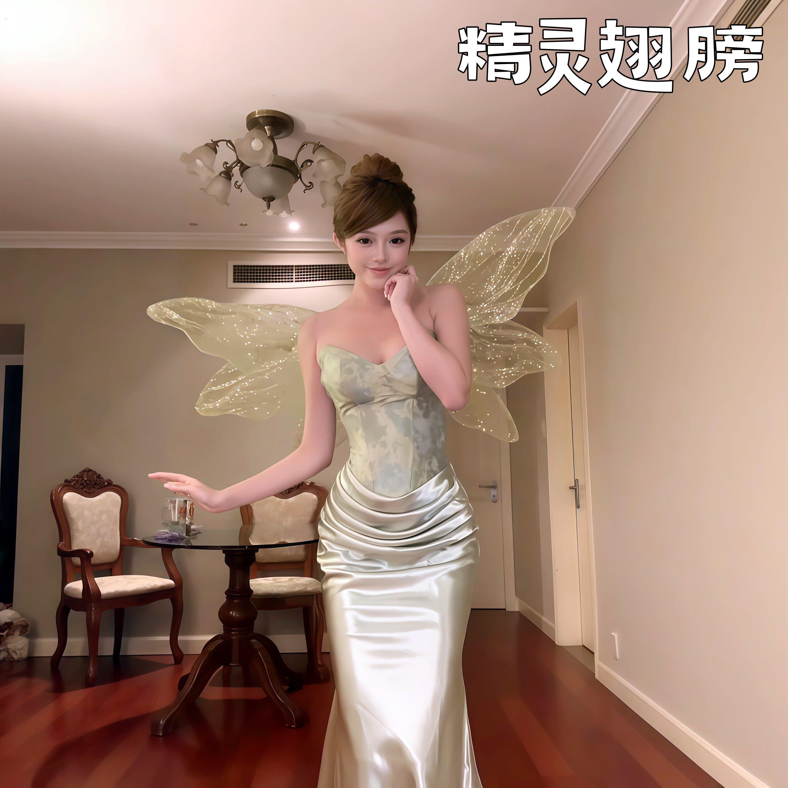 【精灵小叮当】爆闪精灵翅膀镂空高级感拍照出片道具舞台演出装备