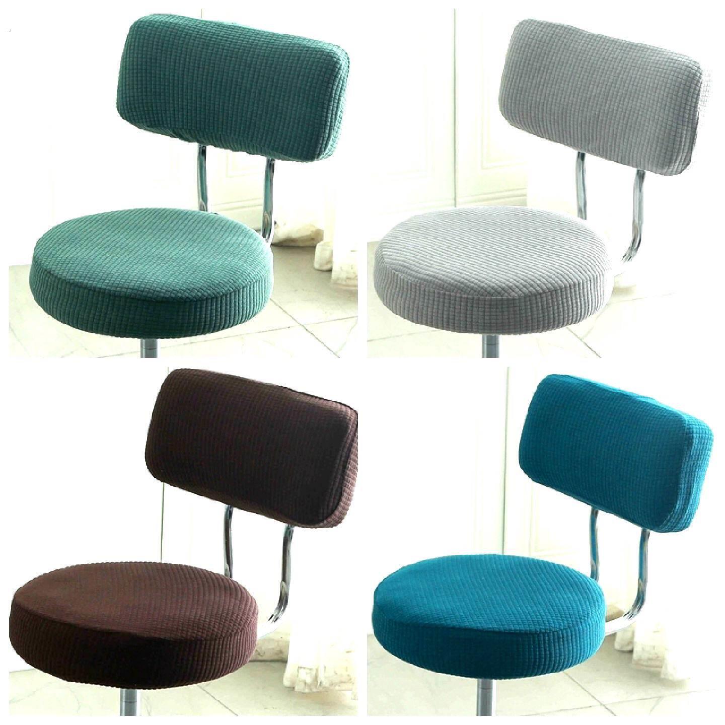 弹力通用圆形椅子套罩升降理髲美容院吧台高脚靠背坐垫旋转座板凳