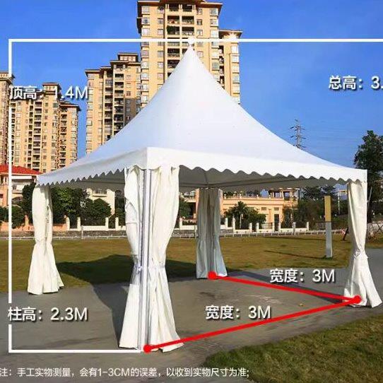 甄选尖顶帐篷欧式篷房户外铝合金蓬房广告棚商用室外活动展棚厂家