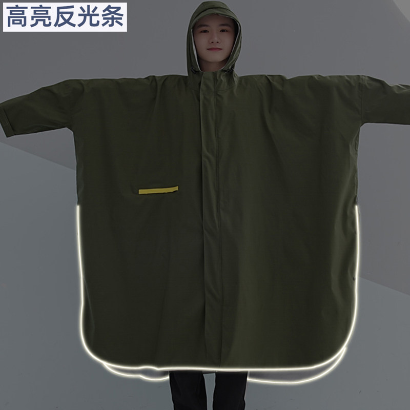 防暴雨儿童雨衣女童可背书包小学生女孩加厚黄色全身长款雨披大童