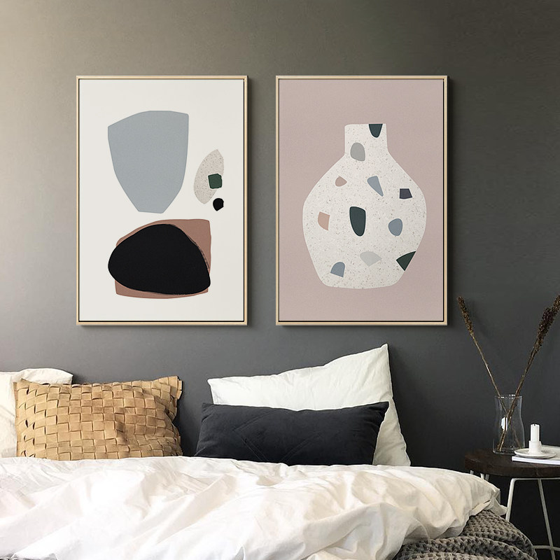 美森映象北欧抽象装饰画客厅沙发背景挂画简约组合画餐厅艺术壁画