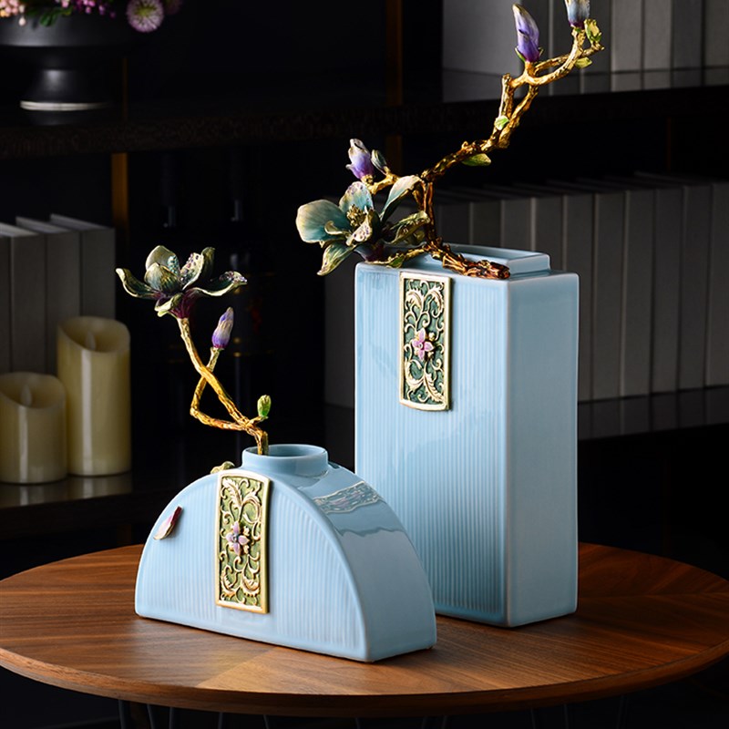 圣朗伦琼花玉枝摆件新中式客厅玄关家居饰品