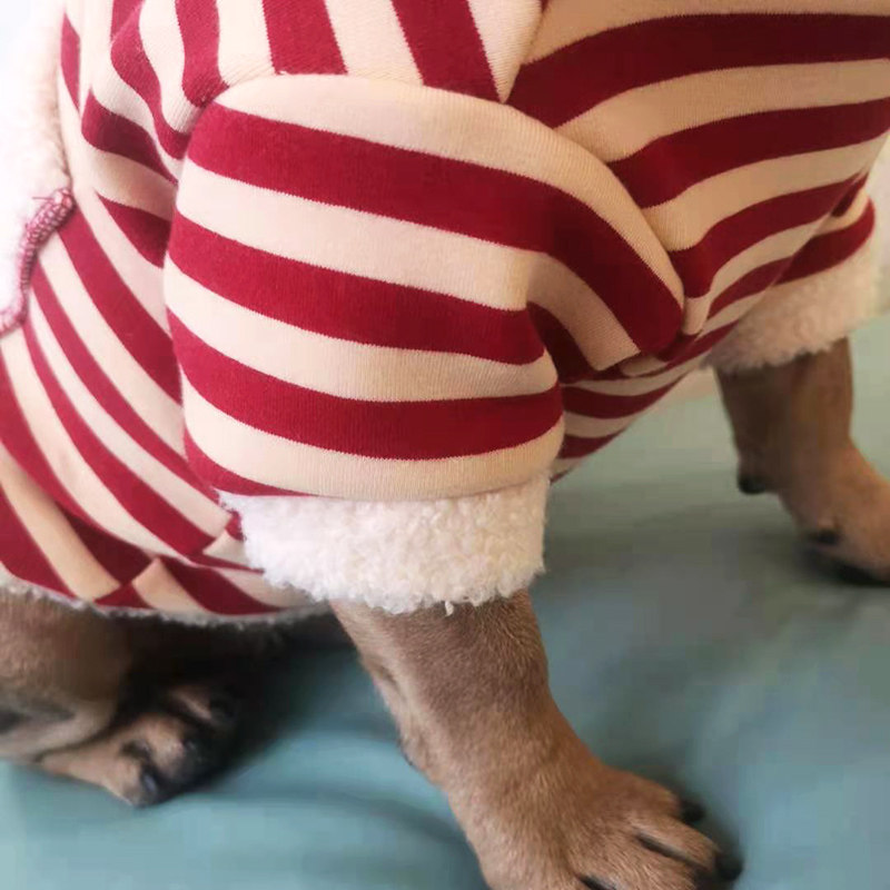 法斗衣服秋冬加绒加厚中小型宠物狗狗雪纳瑞柴犬柯基英斗牛犬卫衣
