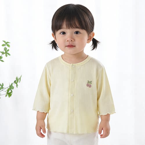 婴儿开衫夏季薄款2026新款女宝宝上衣空调服洋气小外套防晒衣80码