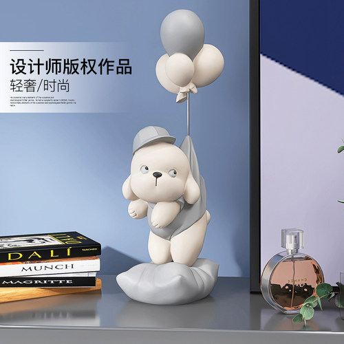 创意狗公仔客厅桌面摆件家居装饰品玄关电视柜酒柜摆设品乔迁礼物