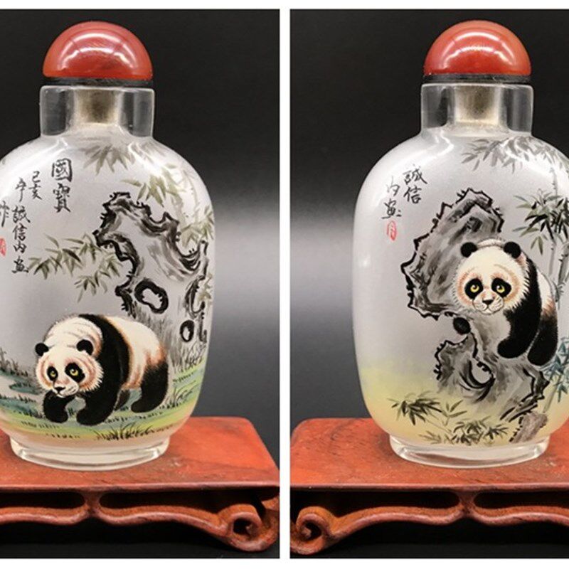 衡水内画鼻烟壶纯手工绘制 瓶内画 中国特色商务外事出国礼品摆件
