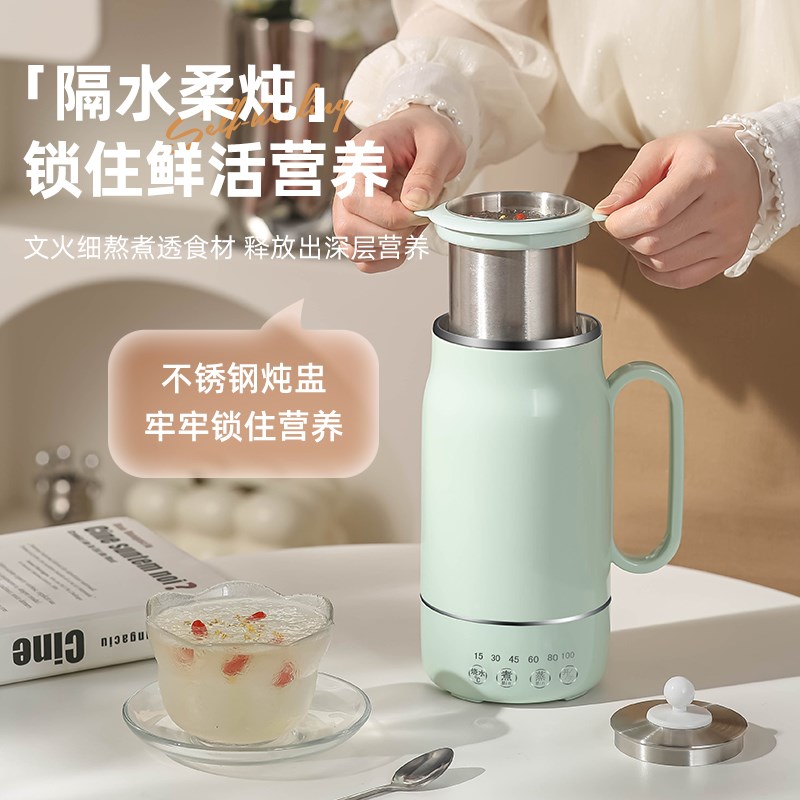 家用小型便携电热水杯办公室养生杯旅行出差烧水壶不锈钢炖煮一体