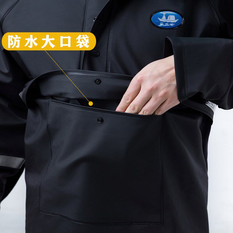 姜太公可拆卸帽子雨衣雨裤套装防暴雨外卖骑手专用分体式骑行雨服