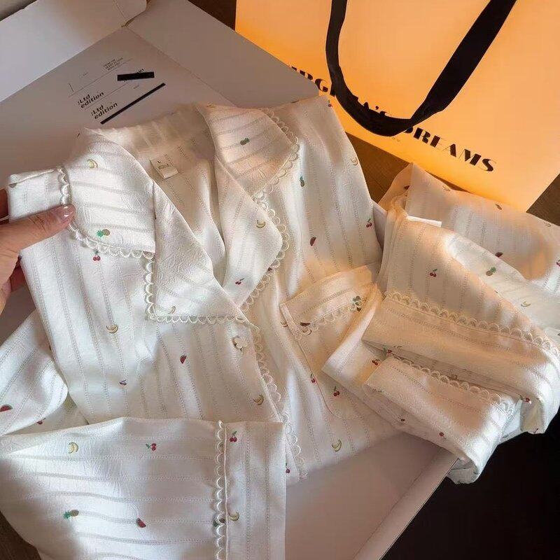 法式甜美风高级感小清新冰丝睡衣睡衣/家居服套装