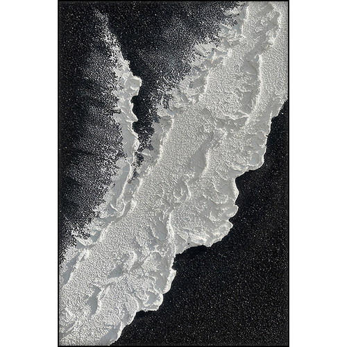 手绘立体油画高黑白级感海浪挂画客厅玄关背景墙装饰画大气轻奢画