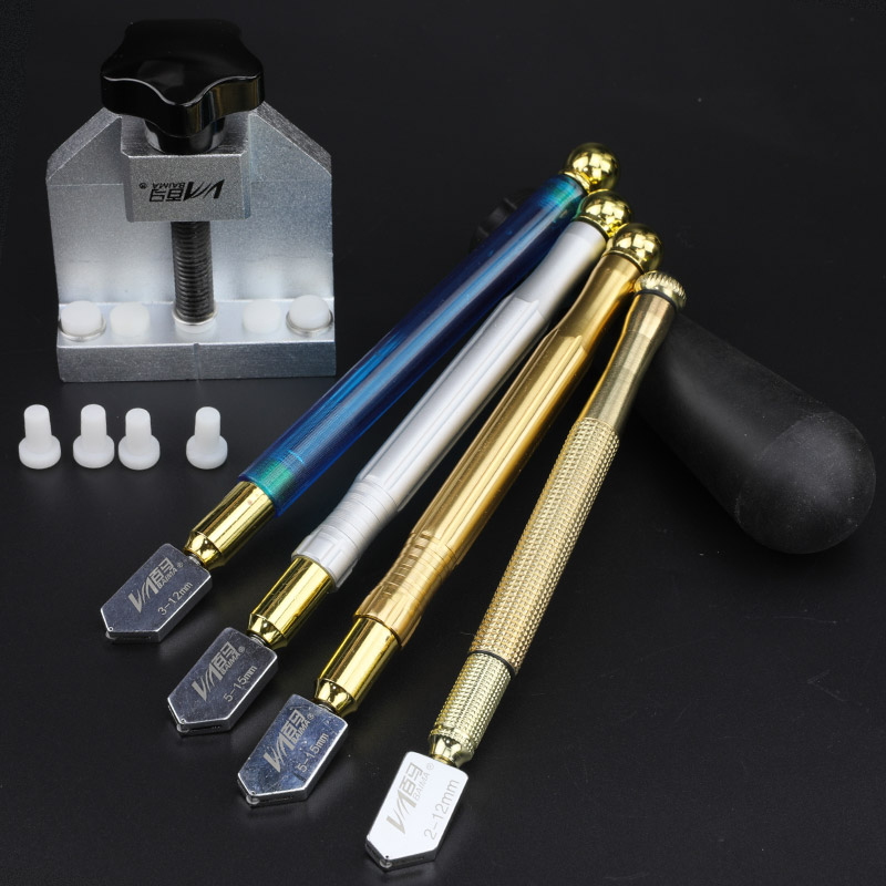 百马玻璃刀划厚玻璃滚轮式圆规刀多功能手动金刚石瓷砖切割器刀头图片