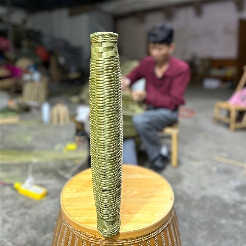 手工竹编单人办公室坐垫凉垫上班族学生坐垫凉垫(配枕套和凉扇)