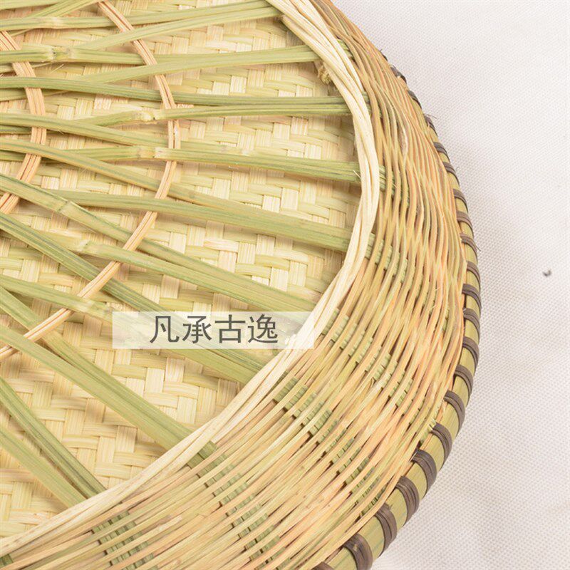 特色优质工艺礼品摆饰竹编簸箕 农家环保竹筛无孔手工竹制品收纳