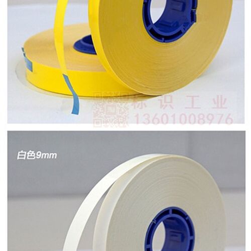 TM-1109Y适用丽标线号机贴纸黄色9mm线缆标志打印机C-210E标签纸T