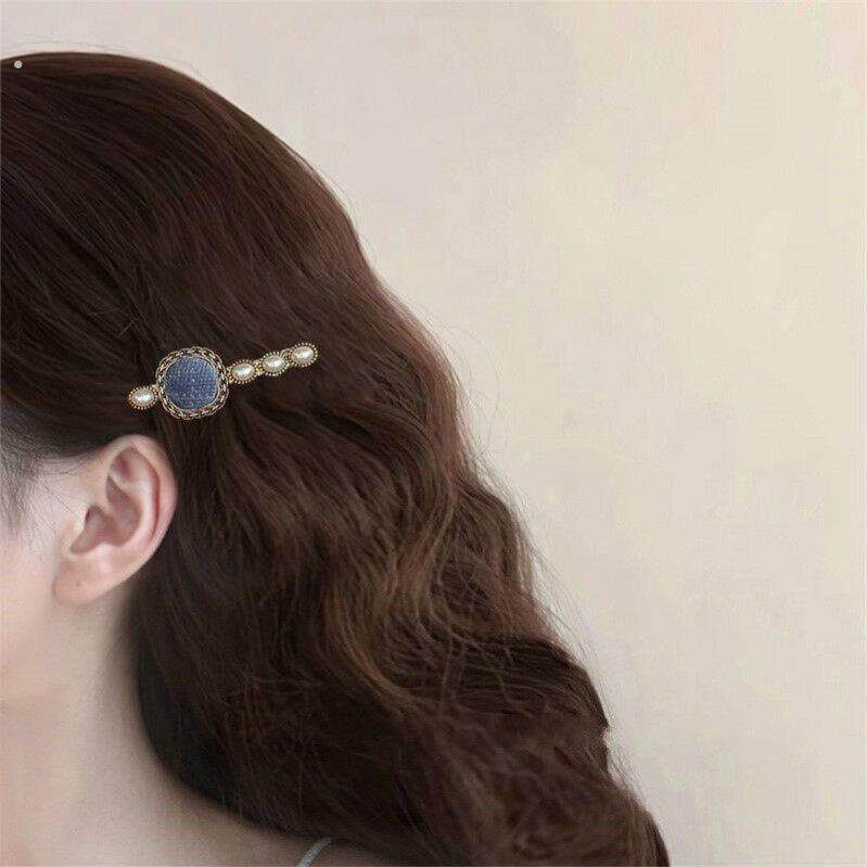 一字夹绝美侧边发夹女士编发发箍稀奇古怪的小夹子特别好看的发饰