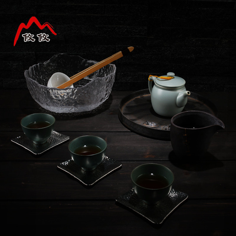 攸攸玻璃茶洗大号水洗 茶海水盂洗茶具的配件 杯洗干泡建水洗茶碗