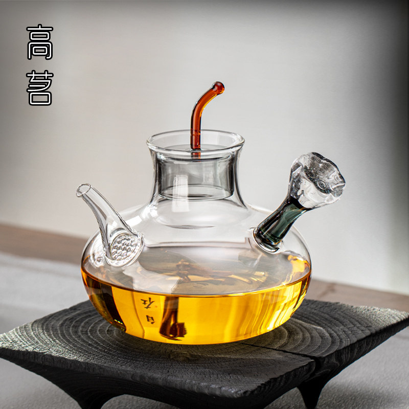 日式侧把壶功夫烧水壶耐高温直火玻璃壶泡茶专用2025新款茶壶泡茶