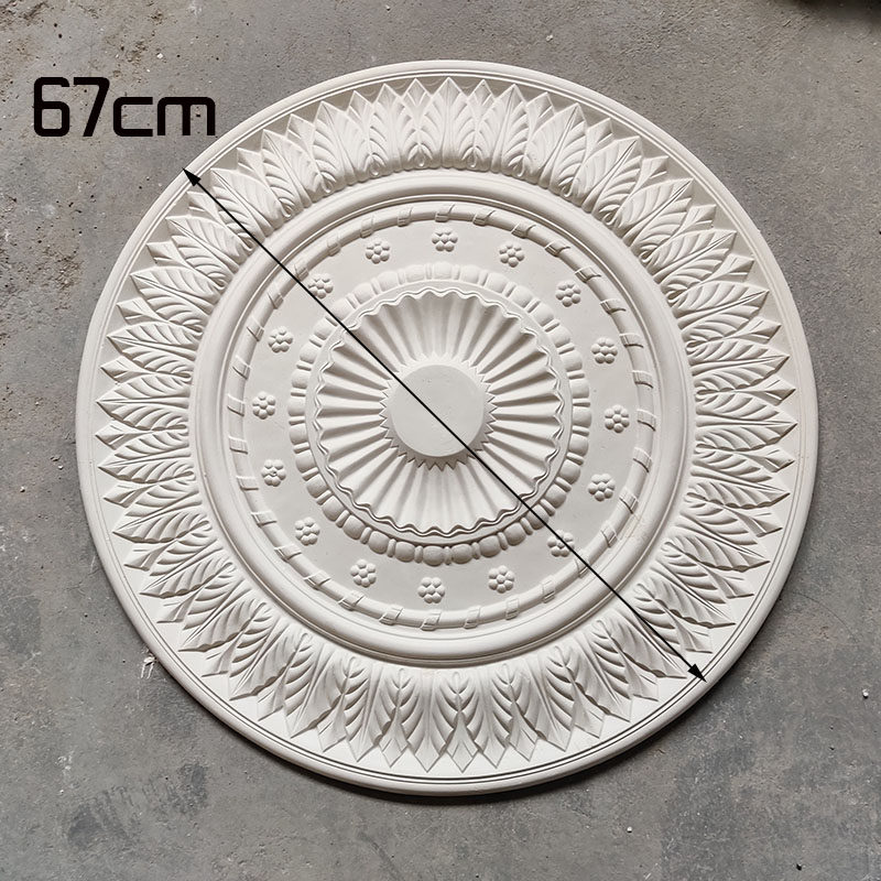 法中美欧式石膏灯圆盘40cm50公分60入户餐厅卧室走廊吊顶造型包邮