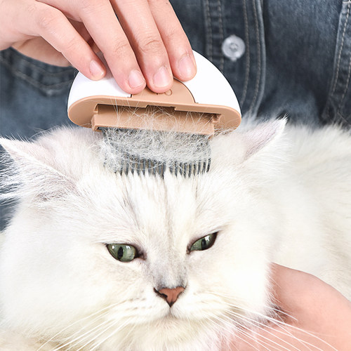 猫梳子去浮毛贝壳梳猫咪专用清理器开结撸猫刷宠物梳英短布偶针梳