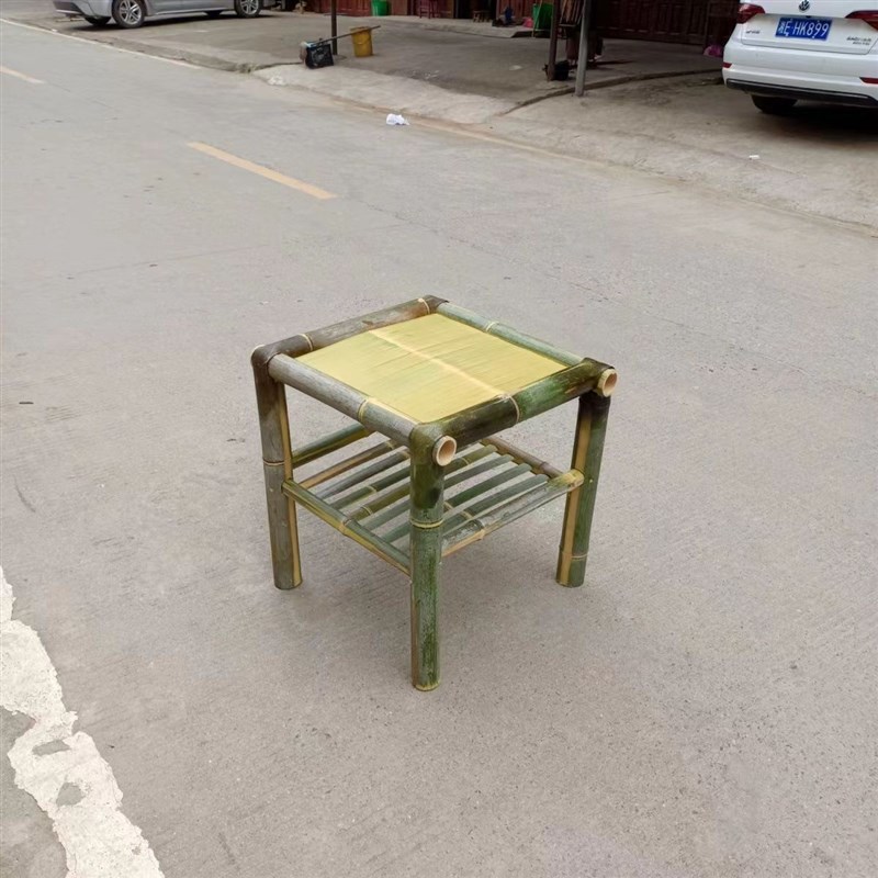 竹制品家具禅意竹餐桌茶桌新中式正方形茶舍竹茶几竹桌子老式