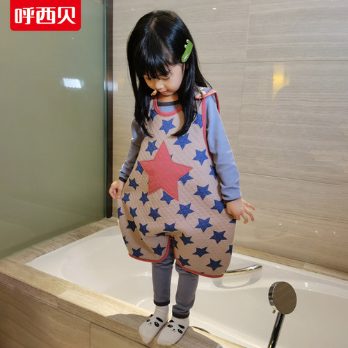 呼西贝无袖分腿背心睡袋薄款马甲宝宝睡袋婴儿睡袍儿童睡衣四季款