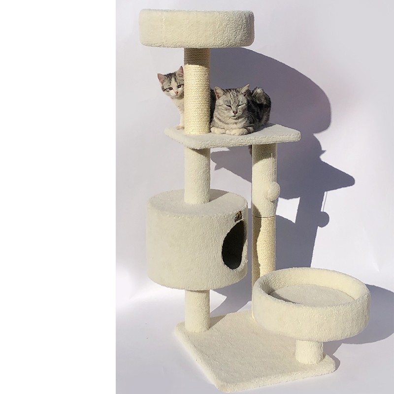墨菡小型猫爬架猫窝猫树猫跳台猫抓柱猫抓架爬猫架 带窝 一体四季