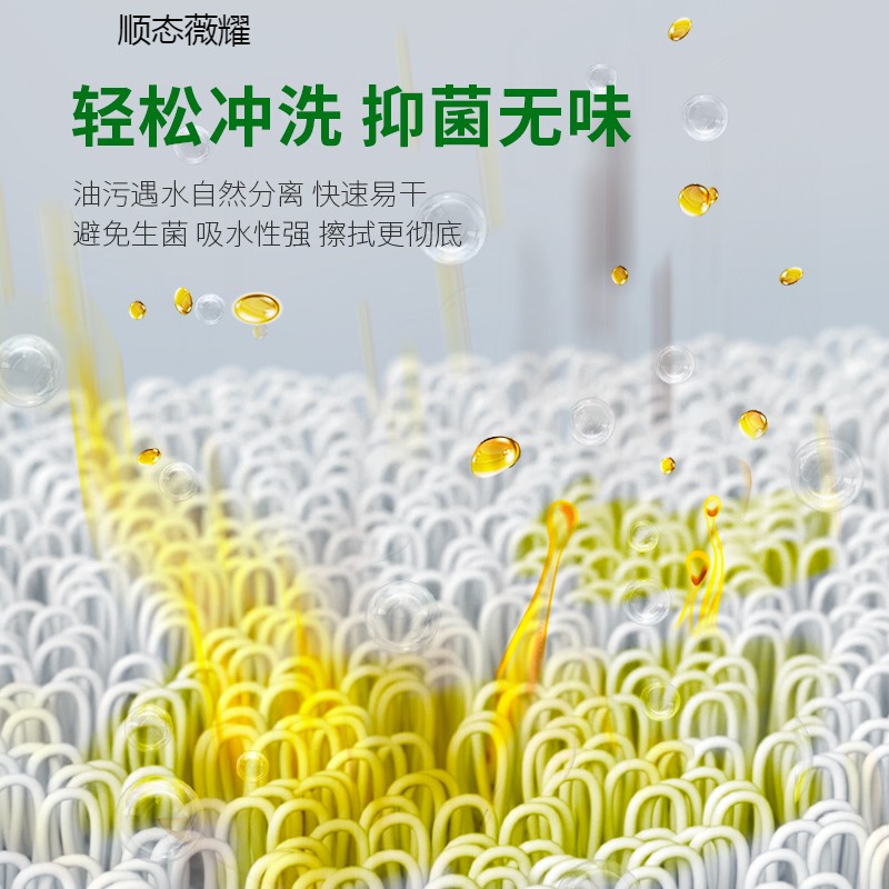 厨房洗碗布竹纤维抹布吸水不掉毛厨房家用不沾油易清洗神奇百洁布