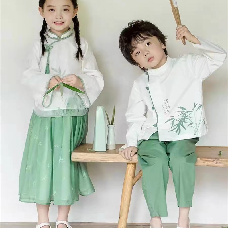 男女汉服表演服2024新款唐风儿童古风夏季中大童六一儿童节演出服