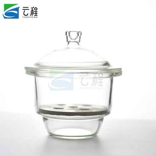 甄选玻璃仪器家用 玻璃干燥器 实验室 白色/棕色附瓷板150/180/21