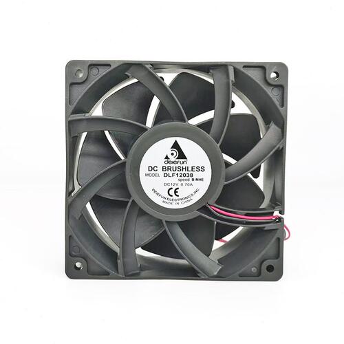 甄选delefun工厂生产12038直流散热风扇12V 24V双滚珠大风量机柜