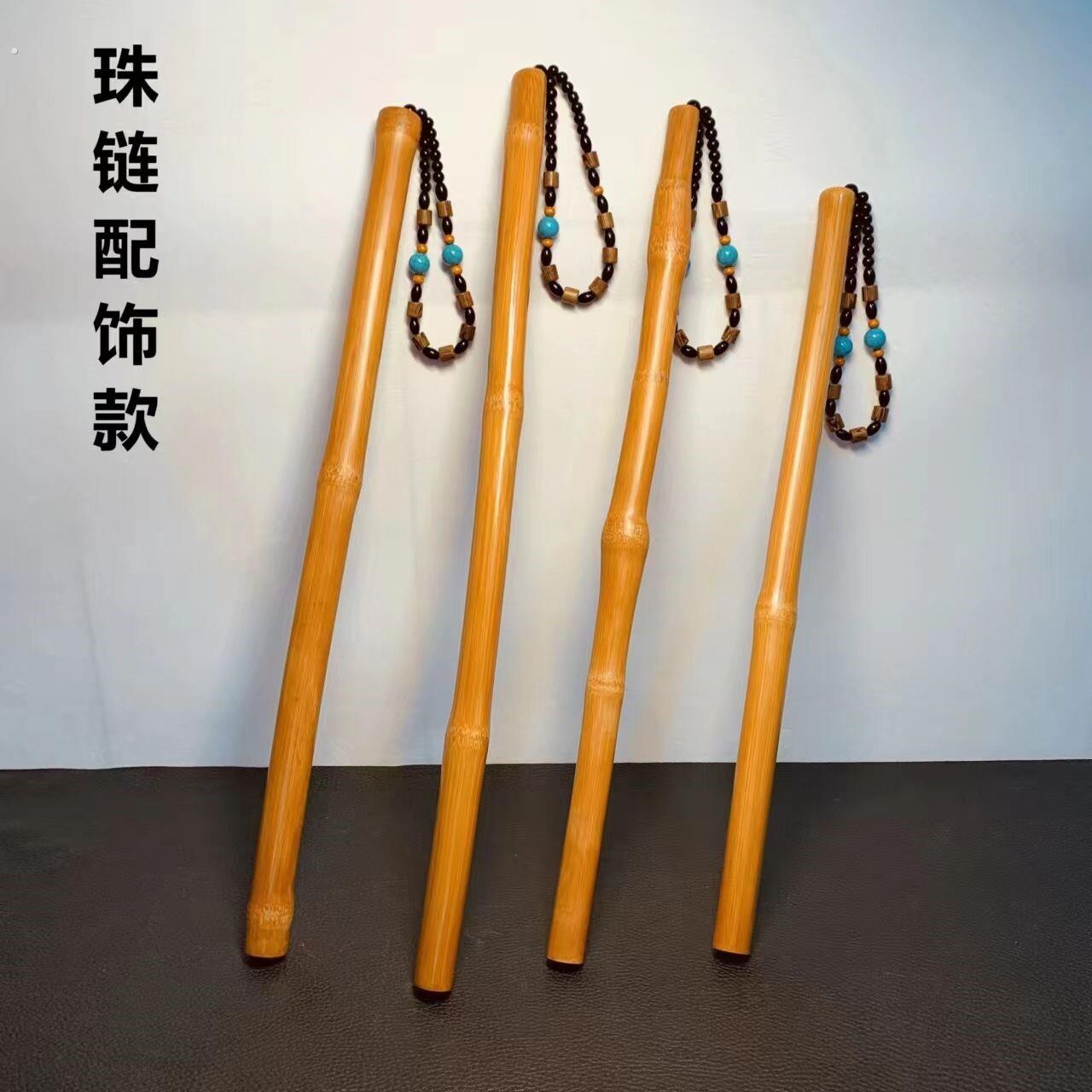 文玩罗汉竹于谦同款实心玉竹红皮老料高密度手持精抛教鞭护身棍