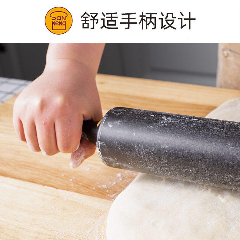 甄选三能饺子皮不沾擀面杖小号铝合金家用 压面棍 赶面棍  杆面SN