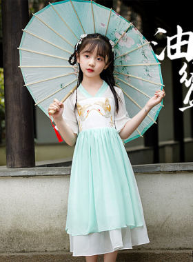 儿童油纸伞女古风汉跳伞古典女童舞蹈伞古装伞出具雨伞演道服舞伞