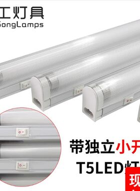 T5T管支架全套 灯5带罩带开关日光灯 灯管带开关带PC罩 日小光灯