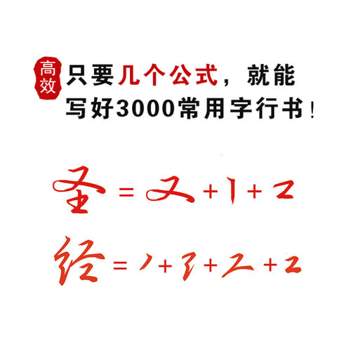 行字字帖练字成年人槽书密码凹数字帖硬笔书法初学者行书公式速成