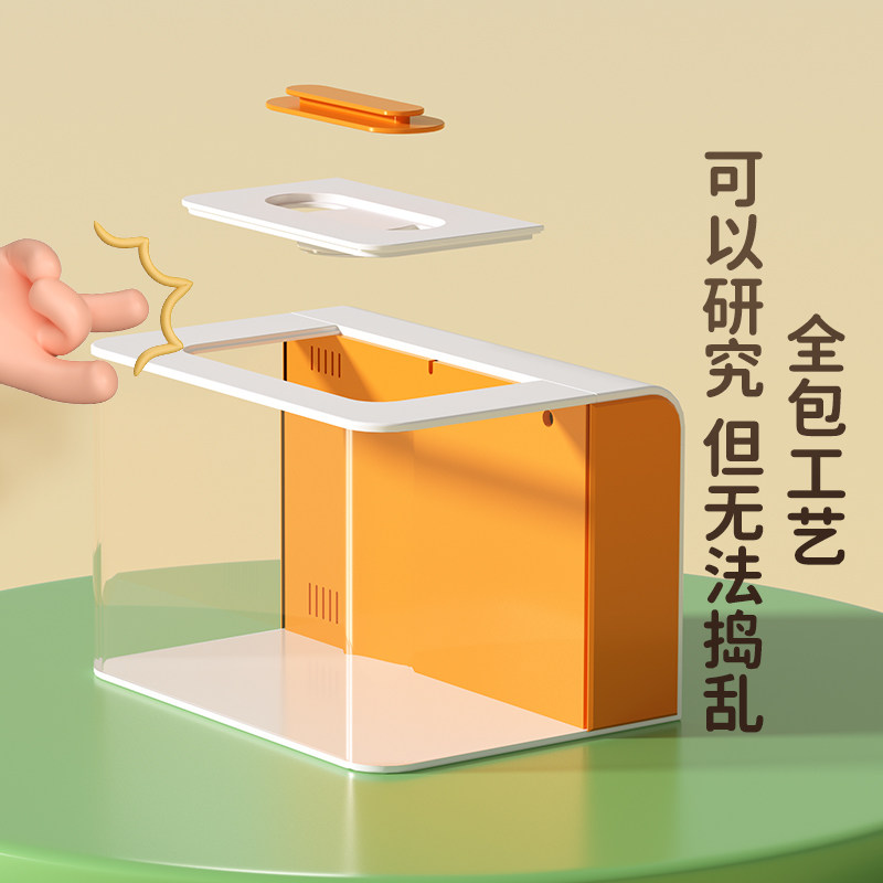 儿童小鱼缸懒人家用客厅餐桌创意网红轻奢精致桌面迷你生态自循环